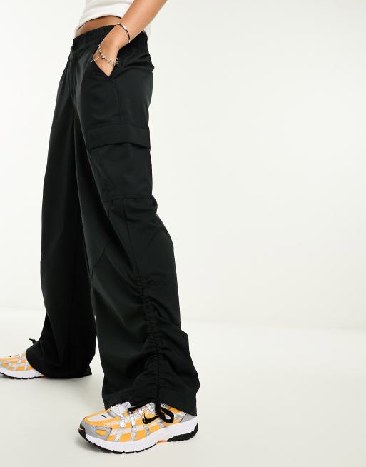 Nike Icon Clash ruched woven trousers in black