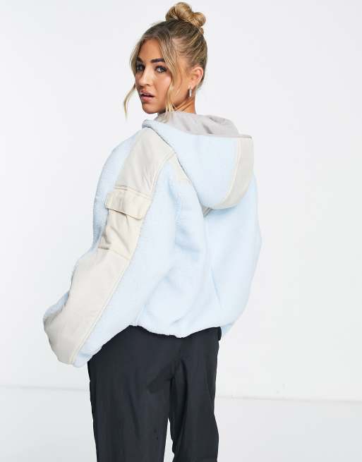 Jordan - Cozy Girl - Sweat à capuche en polaire - Bleu pastel et grège, 3 de 4