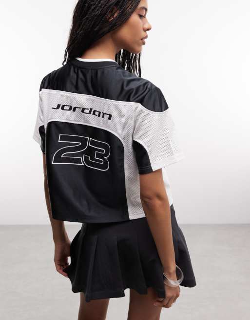 Jordan – Czarno-biały dżersejowy top , 4 z 4