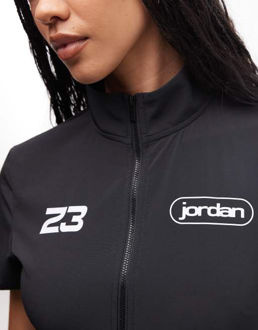 Jordan – Czarny T-shirt zapinany na zamek, 3 z 4