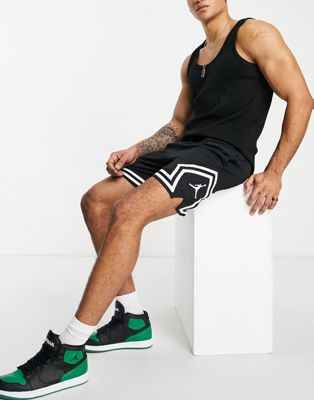 Jordan Diamond mesh shorts in black - BLACK