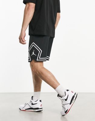 Jordan diamond mesh shorts in black