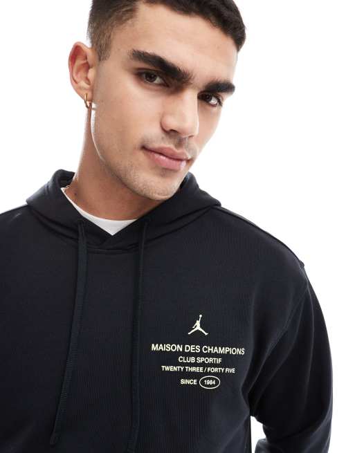 Jordan Dri FIT Sport Felpa con cappuccio nera con grafica