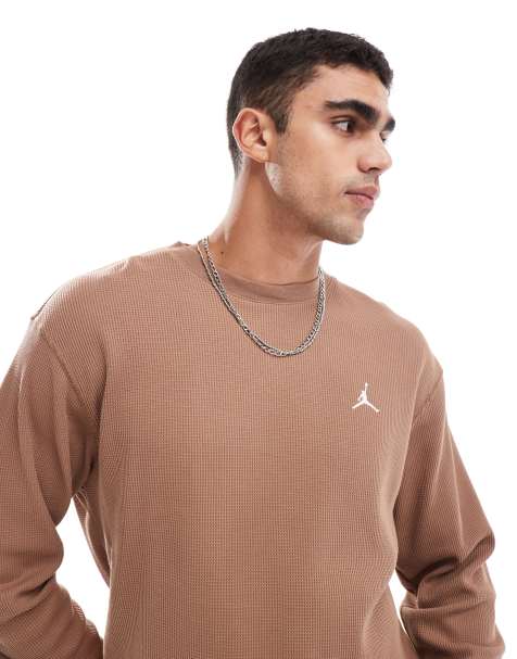 Jordan – Essential – Brun, långärmad topp med logga - view 1