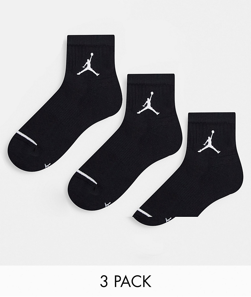 Calze Nero donna Jordan - Essential - Confezione da 3 paia di calzini neri taglio alla caviglia-Nero
