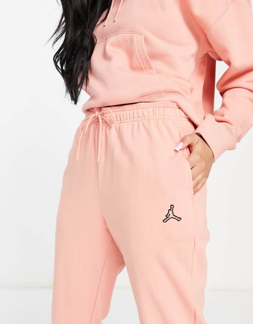 Jordan essential fleece joggers in light pink