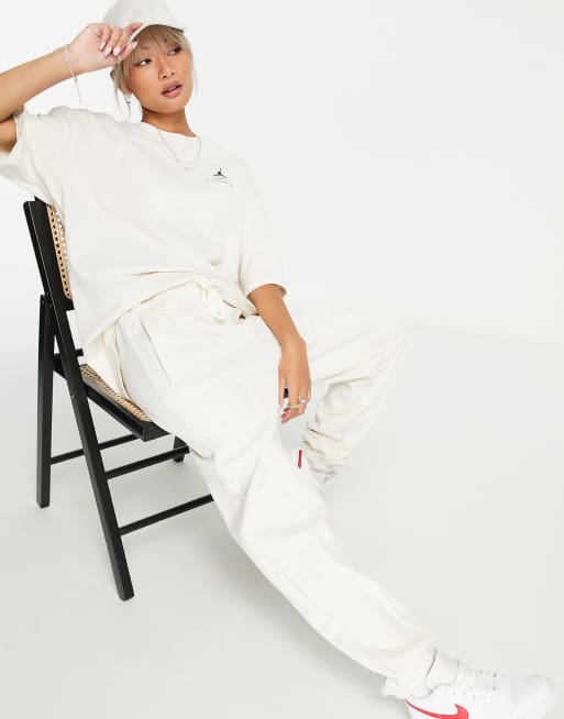Jordan essential fleece tracksuit in off white | ASOS