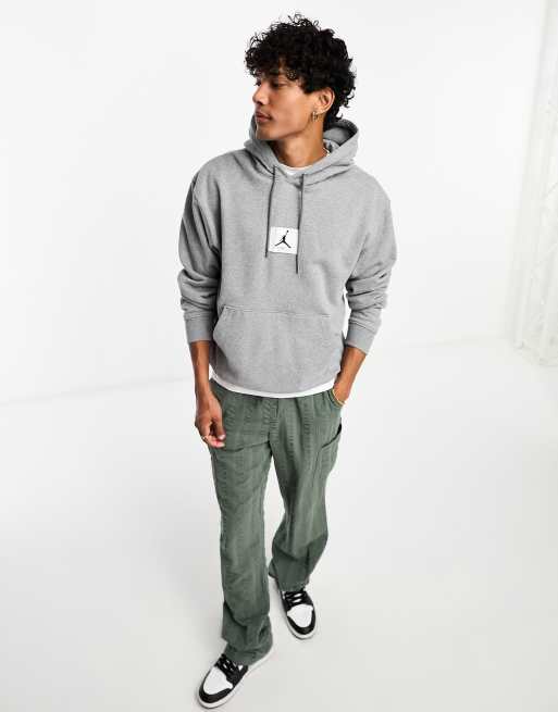 Jordan Essential fleece pull over hoodie in grey | ASOS