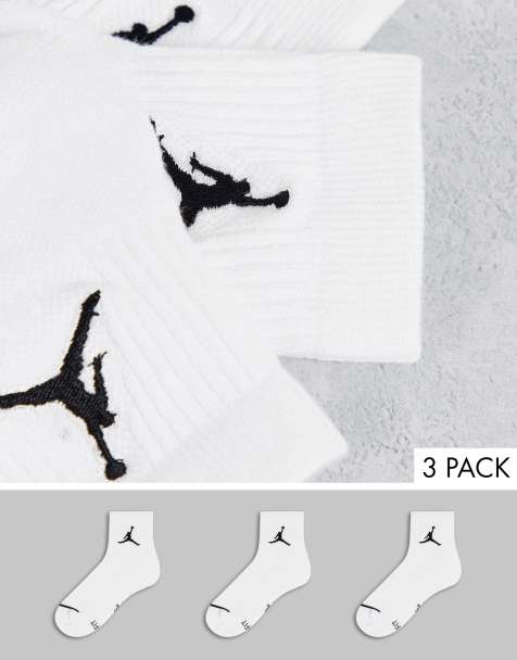 Jordan - Essential - Set van 3 paar enkelhoge sokken in wit - view 1