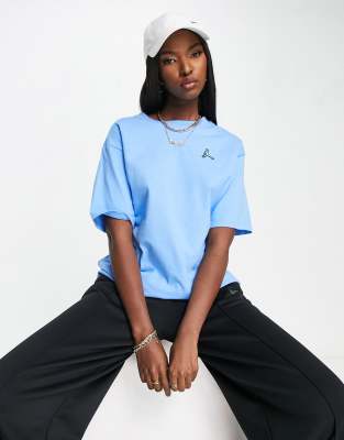 blue jordan tee