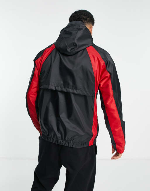 Jordan Essential Veste coupe vent tiss e Noir et rouge