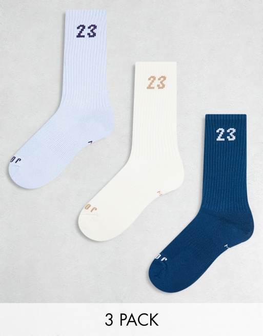 Jordan – Essentials – 3er-Pack Crew-Socken in Blau