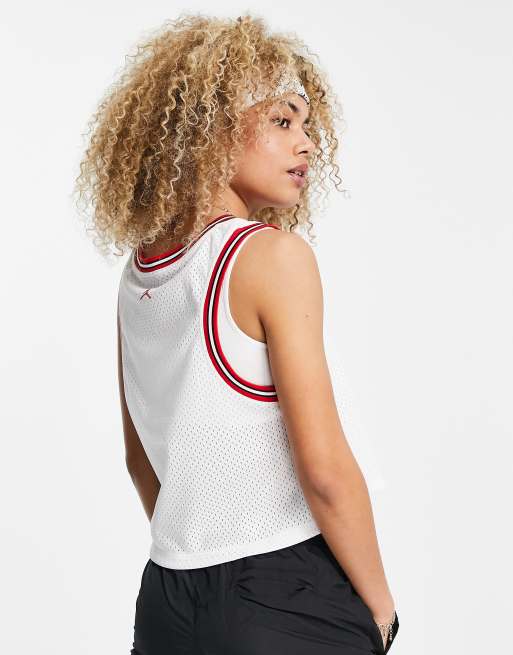 Jordan - Essentials - Basketbalhemd van jersey in wit en rood , 2 van 4