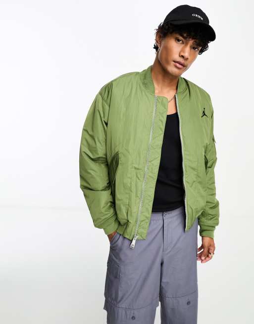 Olive green jordan on sale jacket