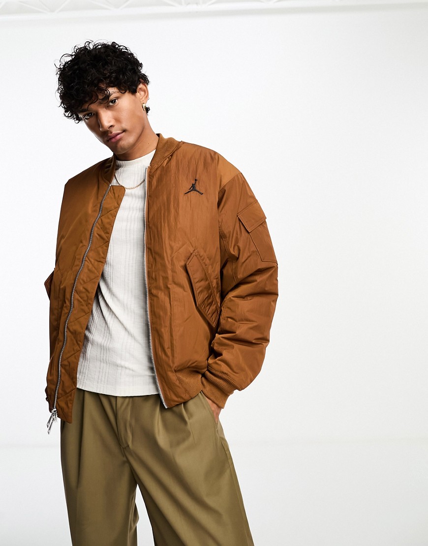 Jordan Essentials bomber jacket in tan-Brown