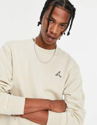 Jordan essentials crewneck sweatshirt in rattan - ASOS Price Checker