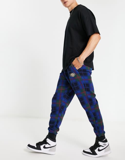 Jordan - Essentials - Geruite joggingbroek in edelgroen 