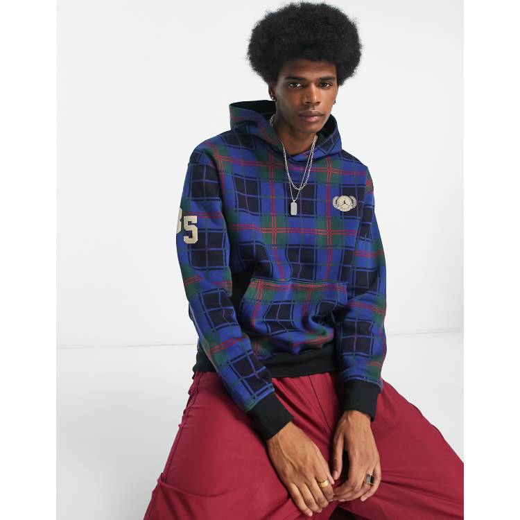 Green on sale checkered hoodie