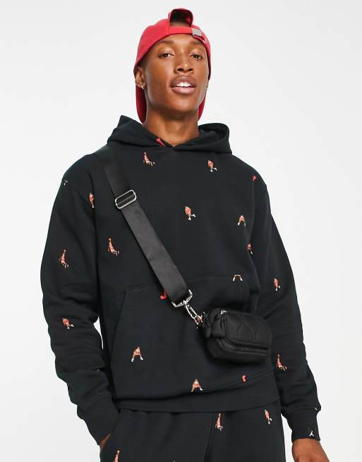 Jordan - Essentials - Sweat à capuche unisexe avec logo sur l'ensemble - Noir
