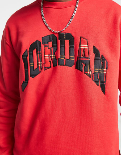 Red store jordan crewneck