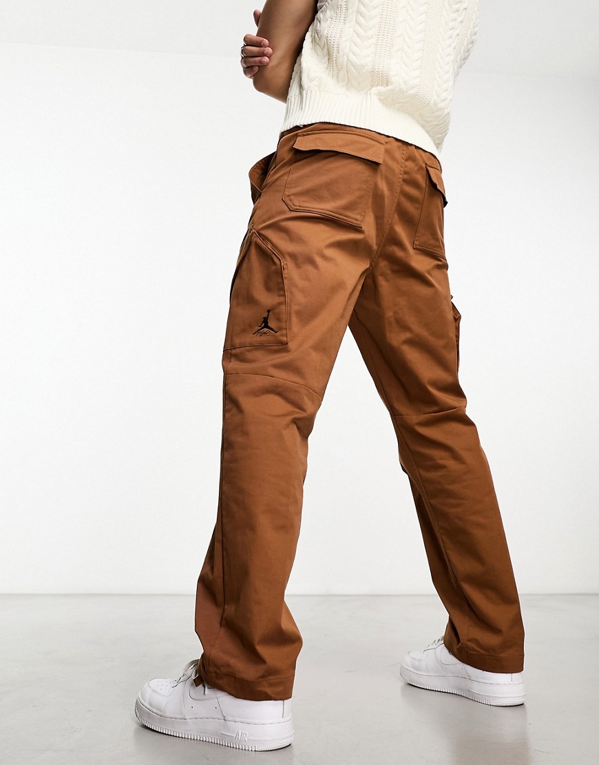 Jordan Essentials woven cargo trousers in tan-Brown