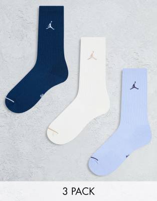 Jordan - Everyday Cushion - 3er-Pack Crew-Socken in Blau