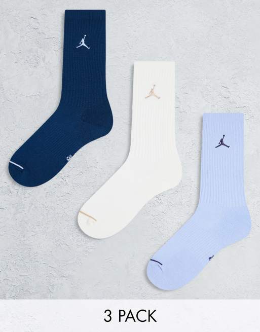 Jordan – Everyday Cushion – Zestaw 3 par niebieskich skarpetek sportowych