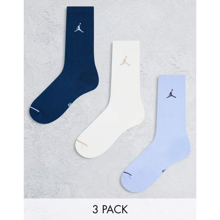 Jordan - Everyday - Lot de 3 paires de chaussettes rembourrées - Bleu