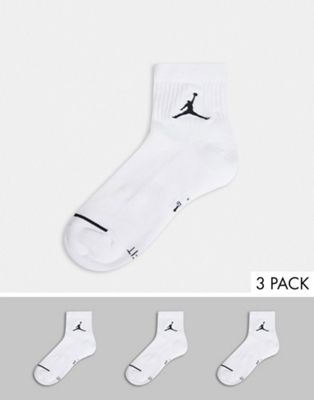 Jordan Everyday Max 3 pack ankle socks in white