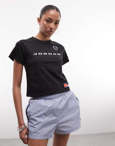 Jordan FC short sleeve cropped jersey in black - view 1