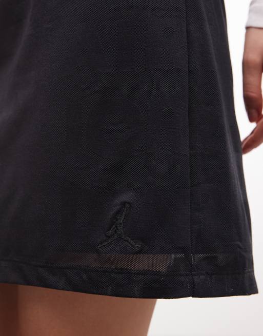 Jordan Flight Club open knit skort in black, 2 of 5