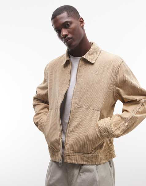 Jordan Flight corduroy chore jacket in beige - view 1