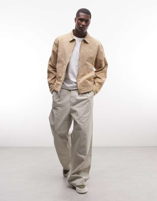 Jordan Flight corduroy chore jacket in brown, 2 of 5