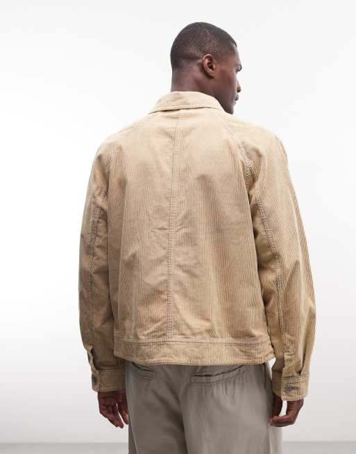 Jordan Flight corduroy chore jacket in brown, 4 of 5