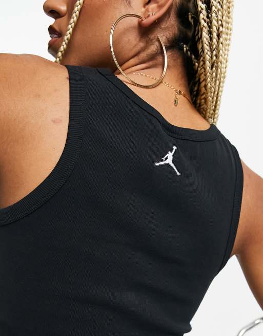 Jordan Flight cropped tank in black