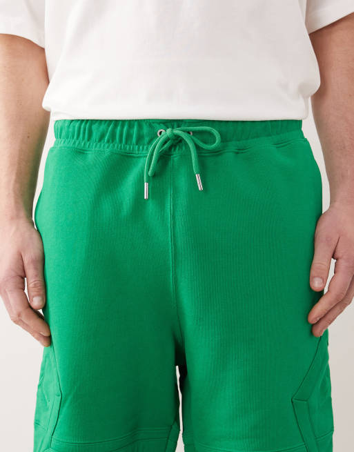 Jordan Flight diamond fleece short in green, 4 of 5