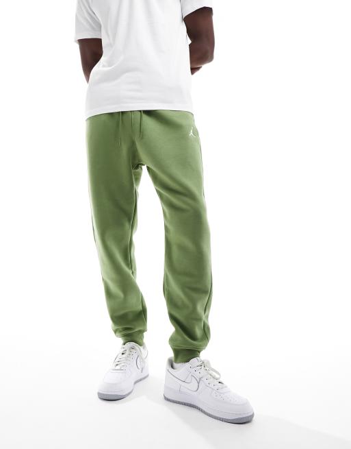 Nike Essentials Fleece cuffed cargo sweatpants in olive green, ASOS