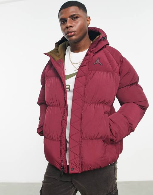 Jordan Flight essentials puffer jacket in cherrywood red