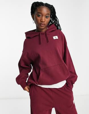 Jordan Flight fleece hoodie in cherrywood red - ASOS Price Checker