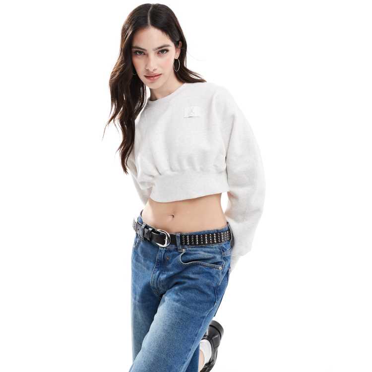 トップス Flight Mode Cropped Pullover(light gray) Gymshark Training Fleece Cropped Sweatshirt - Light Grey