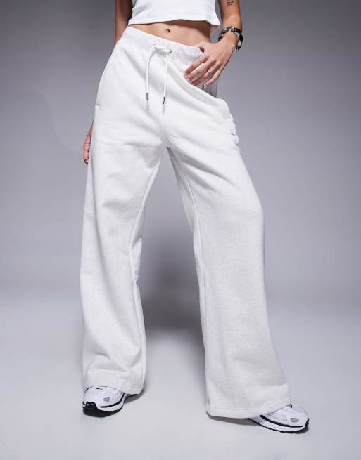 Jordan Flight Fleece high waisted straight leg joggers in grey ASOS