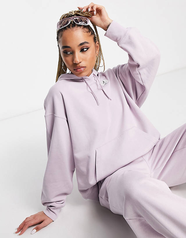 Jordan - flight fleece hoodie in lilac