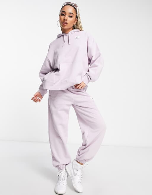 Jordan Flight fleece hoodie in lilac ASOS