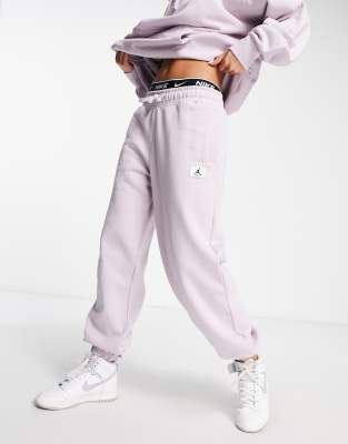 Jordan Jordan Flight fleece joggers in lilac-Purple