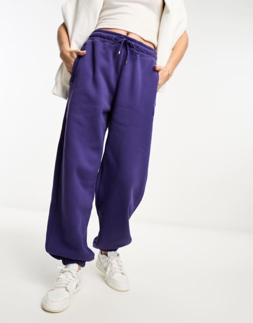 Women's Nike Air Fleece Trousers XS Blue Purple Sweatpants Gym Casual