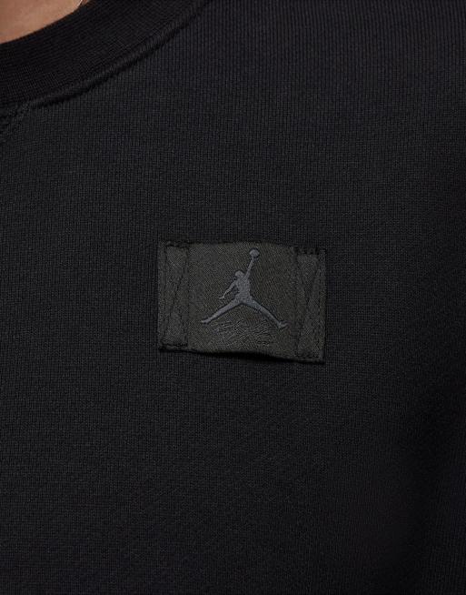 Jordan flight fleece sweatshirt in black, 3 of 4