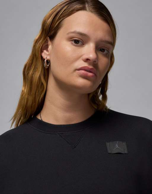 Jordan flight fleece sweatshirt in black, 4 of 4