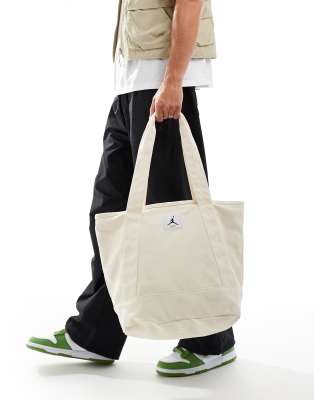 Jordan Flight Holdall Tote Bag in natural-White