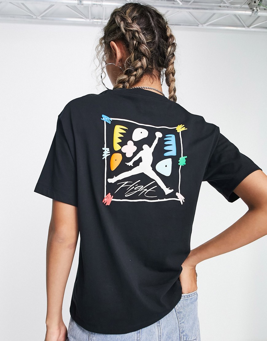 Flight Jumpman - T-shirt nera con stampa sul retro-Nero - Jordan T-shirt donna  - immagine2