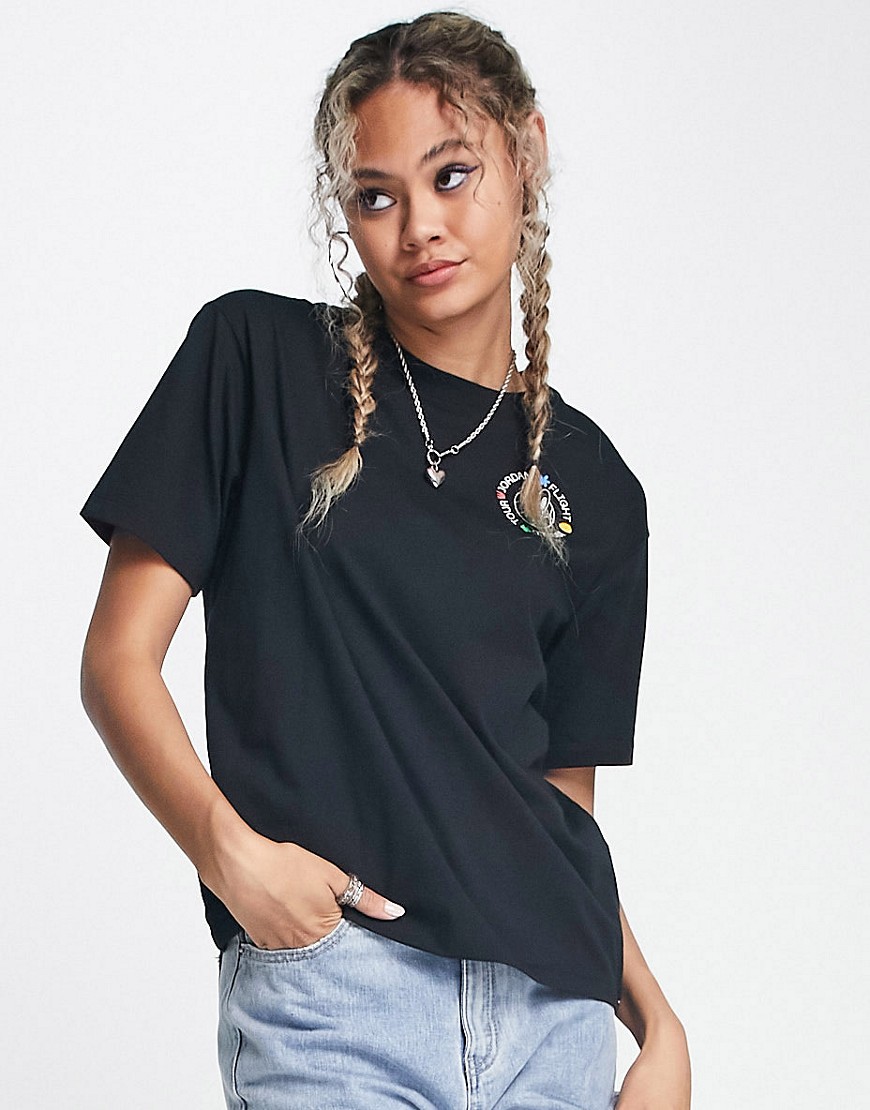 Flight Jumpman - T-shirt nera con stampa sul retro-Nero - Jordan T-shirt donna  - immagine1